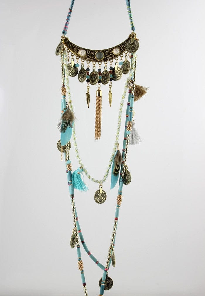 wickedafstore Earthly Gypsy Statement Long Necklace