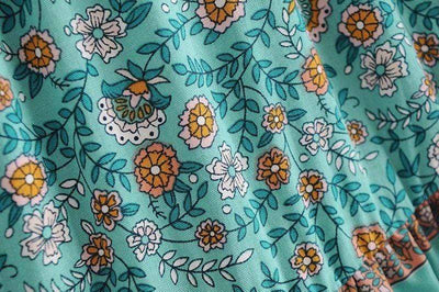wickedafstore Edelweiss Floral Maxi Skirt