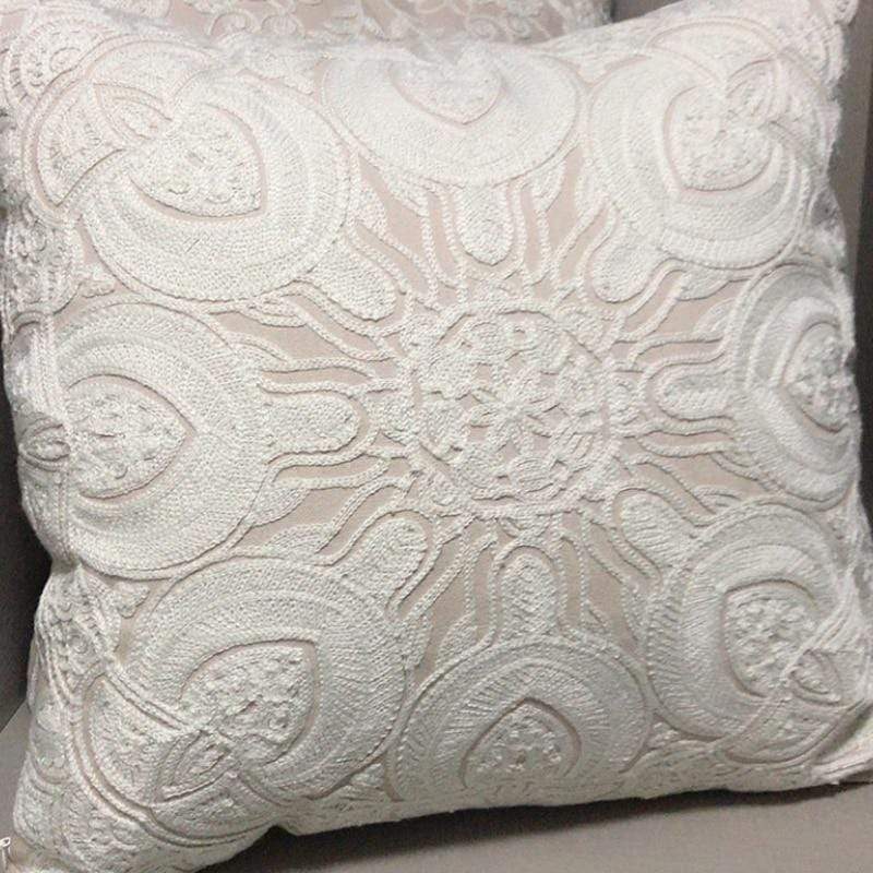 Embroidery Textured Cotton Cushion - wickedafstore