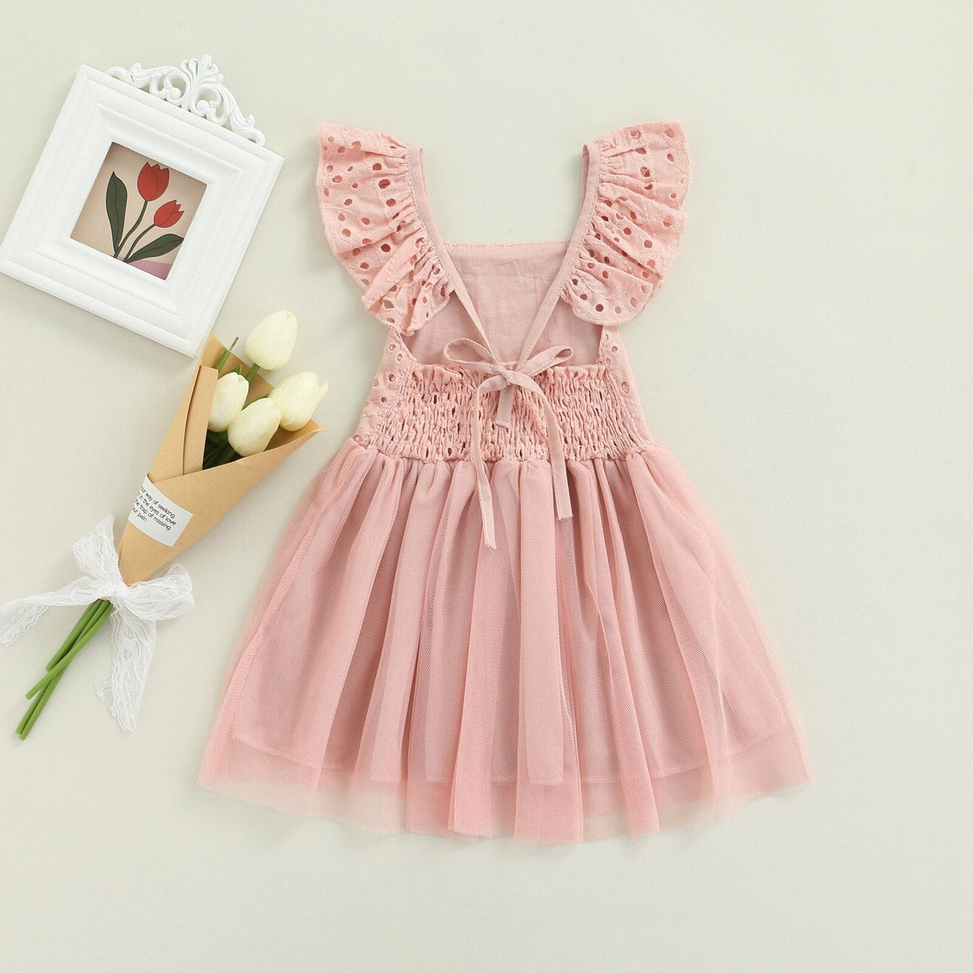 wickedafstore Emma Lace Tutu Baby Girl Dress