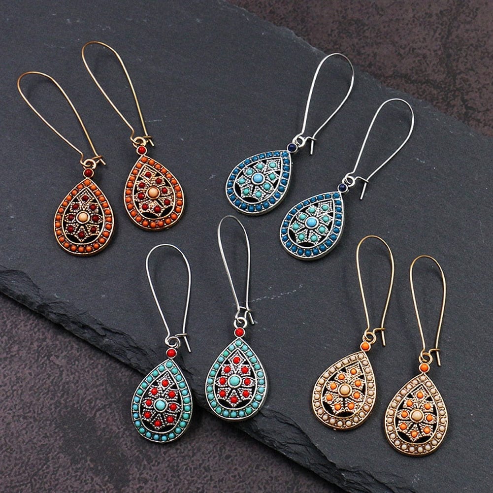 wickedafstore Erida Boho Tear Drop Earrings