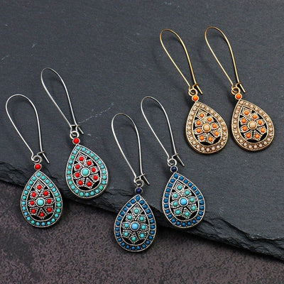 wickedafstore Erida Boho Tear Drop Earrings