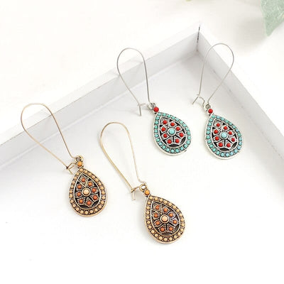 wickedafstore Erida Boho Tear Drop Earrings