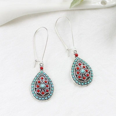 wickedafstore Erida Boho Tear Drop Earrings
