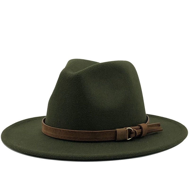 wickedafstore Eridian Fedora Hat With Leather Ribbon