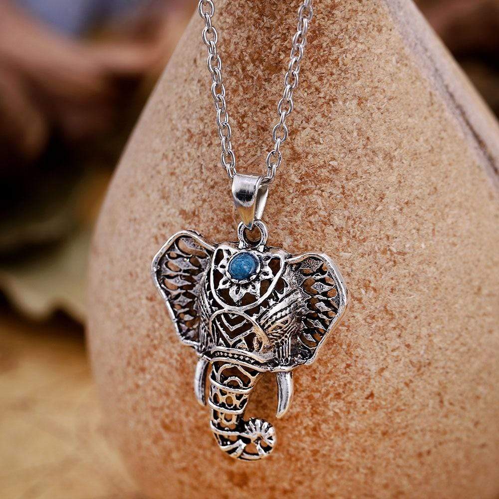 wickedafstore Ethnic Design Elephant Necklace