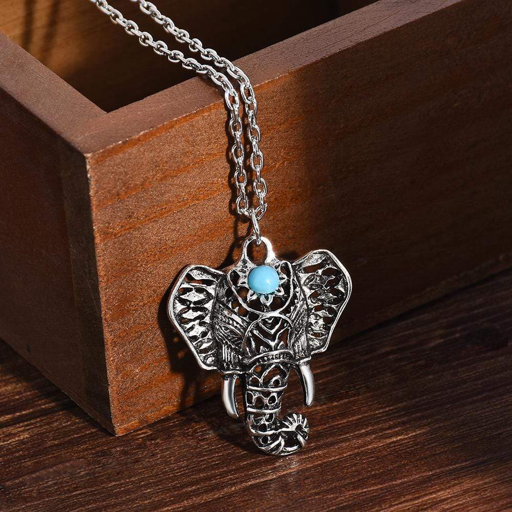 wickedafstore Ethnic Design Elephant Necklace