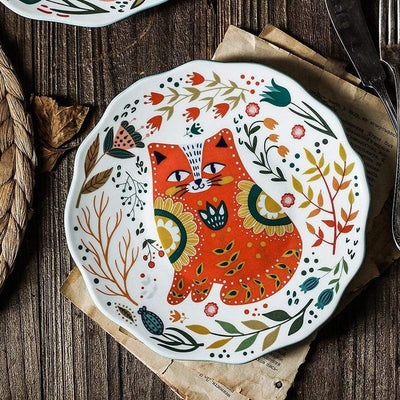 wickedafstore Everybody Wants To Be A Cat Ceramic Plates