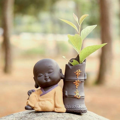 wickedafstore F Cute Baby Buddha Flower Pot