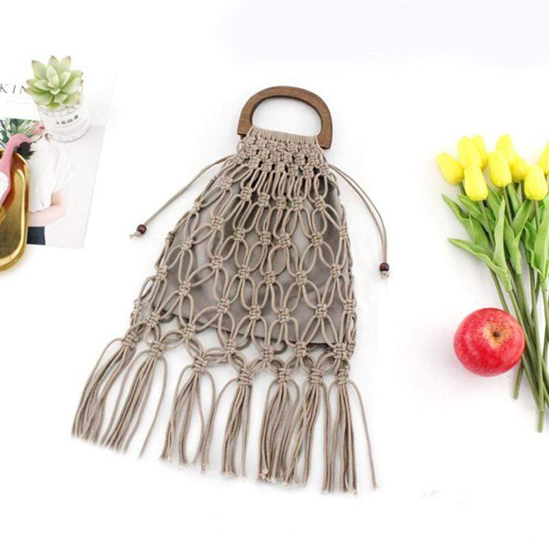 wickedafstore Fia Handmade Woven Rope Bag