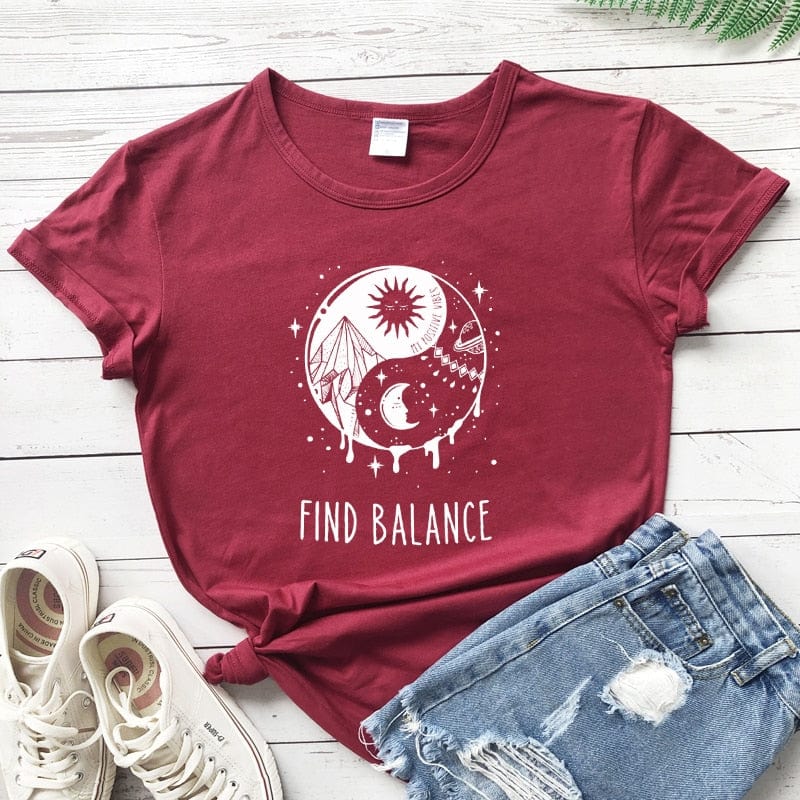 wickedafstore Find The Balance Graphic Tee