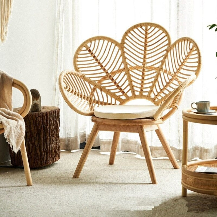 Flower Rattan Chair