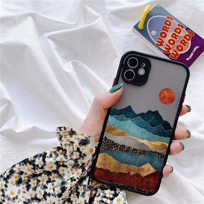wickedafstore for iphone 11 pro / black Scenery 1 Hand Painted Landscape Phone Case