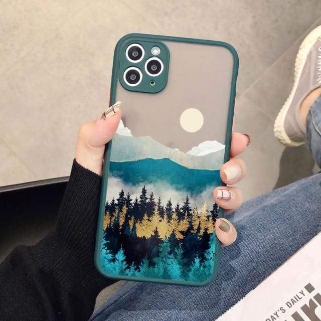 wickedafstore For iPhone 12Pro Max / green Scenery 4 Hand Painted Landscape Phone Case