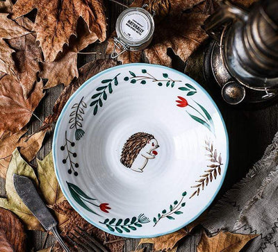 wickedafstore Forest Animals Ceramic Bowls