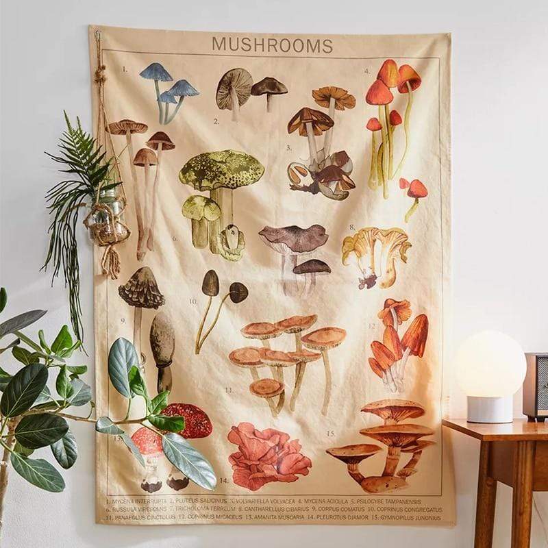 wickedafstore Forest Mushrooms Tapestry