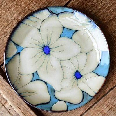 wickedafstore Glazed Hand-Painted Plates