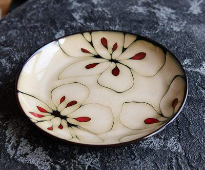 wickedafstore Glazed Hand-Painted Plates