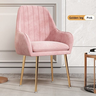 wickedafstore Gold Pink Amaia Velvet Arm Chair