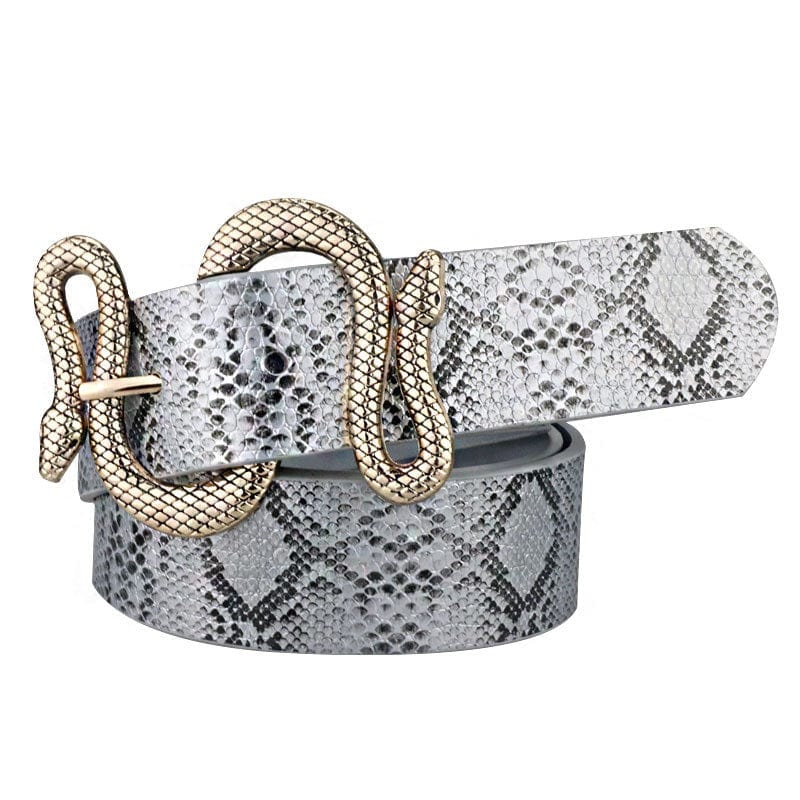 wickedafstore Gold-Silver snake / 100cm Snake Pin Buckle Belt