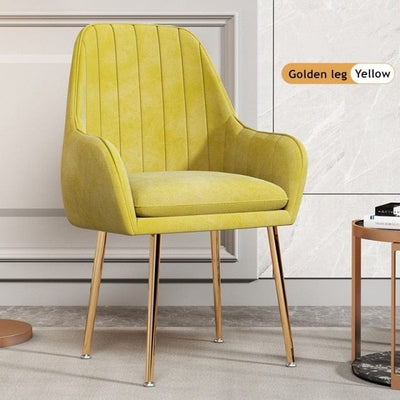 wickedafstore Gold Yellow Amaia Velvet Arm Chair