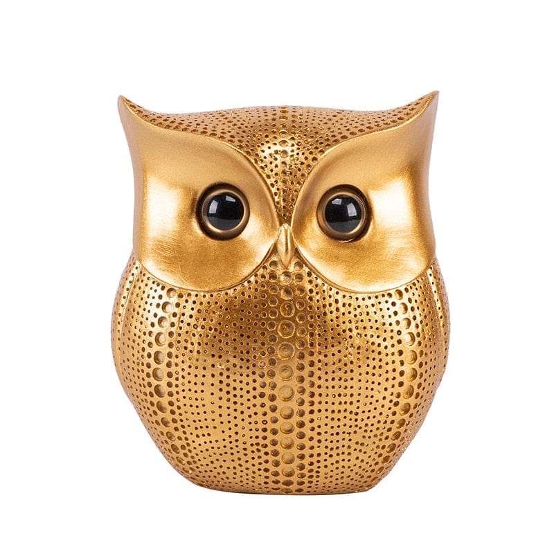 wickedafstore Golden Hornet Owl Figurines