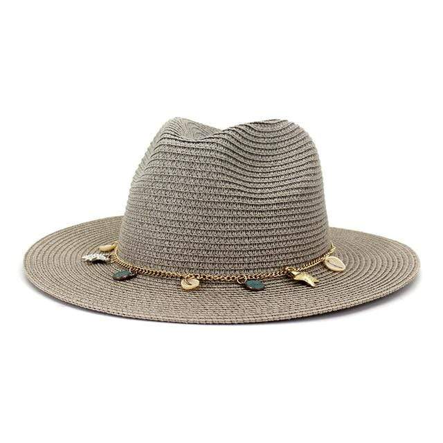 wickedafstore Gray Floppy Panama Jack Hat