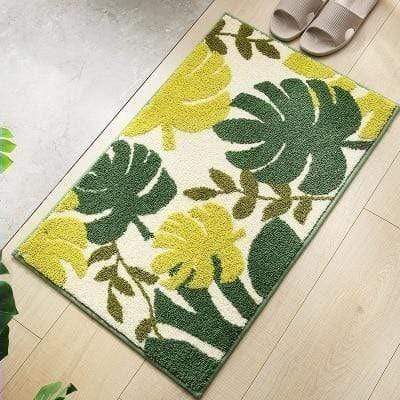 wickedafstore Green and Yellow / 50x80cm/19.7"x31.5" Leaves Pattern Mat