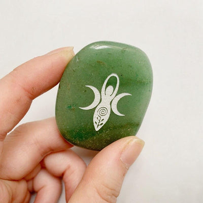 wickedafstore Green Aventurine Goddess Stone