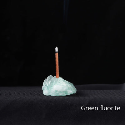 wickedafstore Green fluorite Healing Crystals Incense Holders