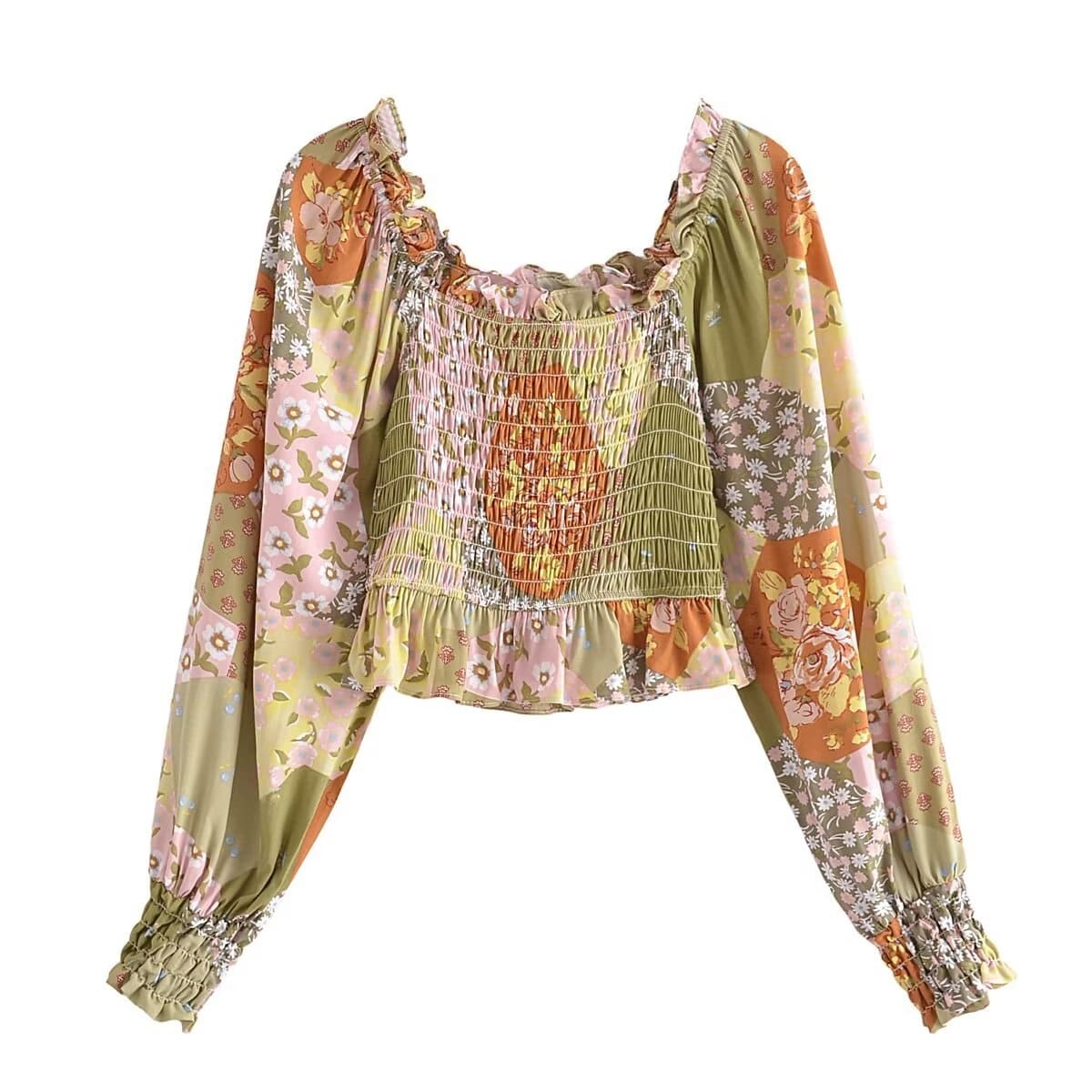 wickedafstore Green / S Blanche Boho Blouse (3 Colors )