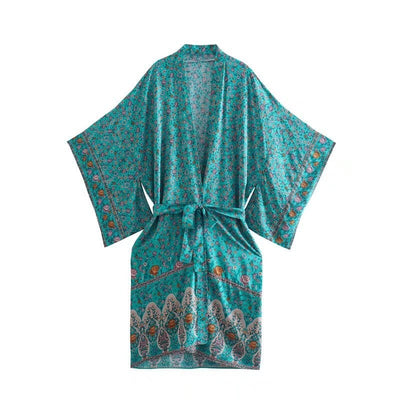 wickedafstore Green / S Maera Boho Kimono
