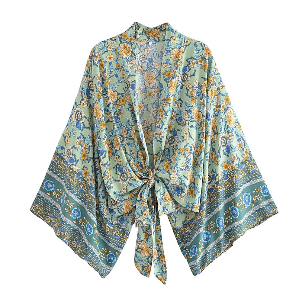 wickedafstore Green / S Varinia Boho Kimono ( 2 Colors )