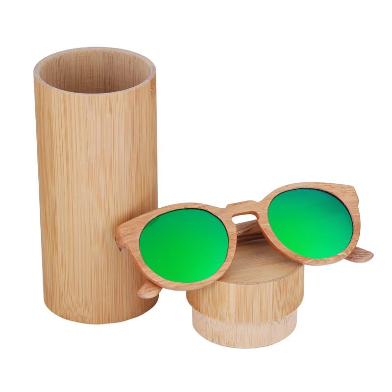 wickedafstore Green Wood Sunglasses