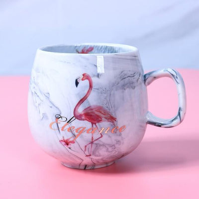 wickedafstore Grey Flamingo Coffee Mug