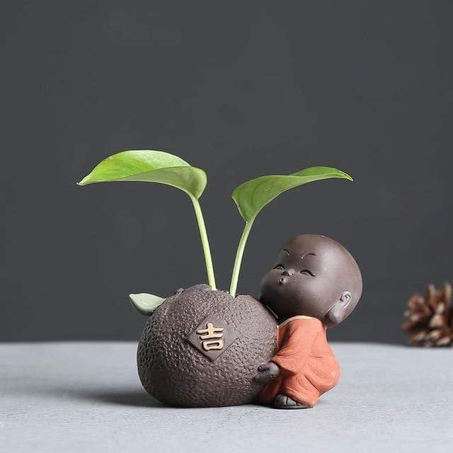 wickedafstore H Cute Baby Buddha Flower Pot