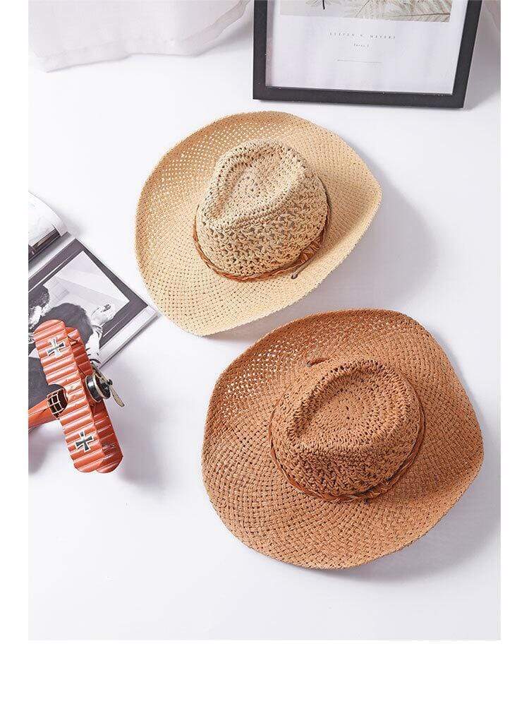wickedafstore Handmade Straw Beach Hat