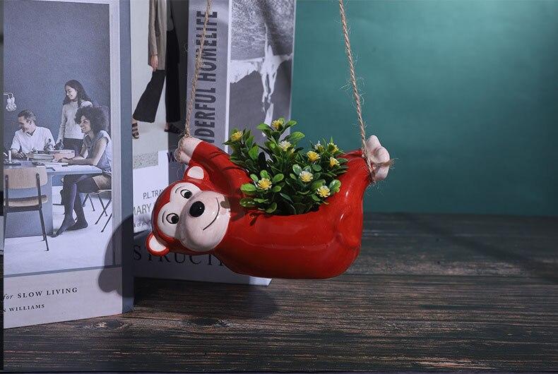 plant pot hanging animals Hanging Mini Animals Plant Pots