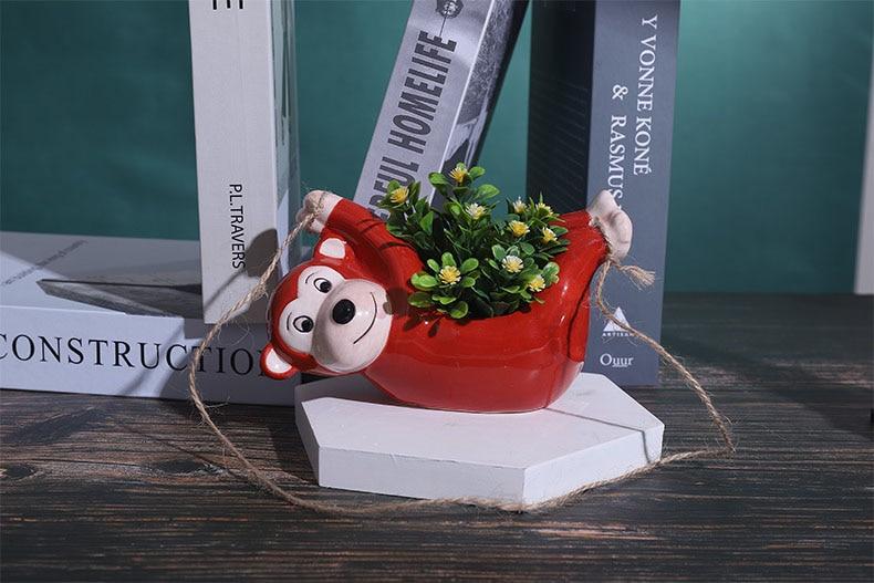 wickedafstore Hanging Mini Animals Plant Pots