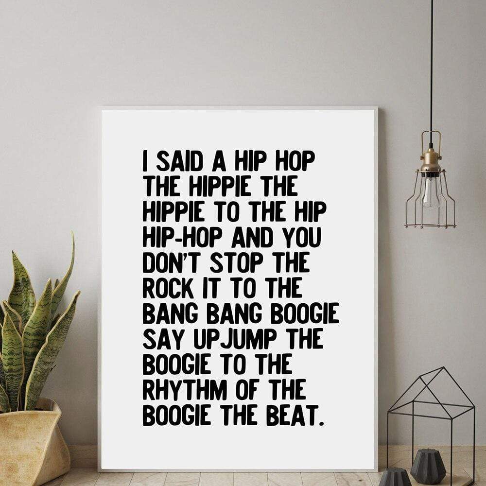 wickedafstore Hippie To The Hip-Hop Wall Poster