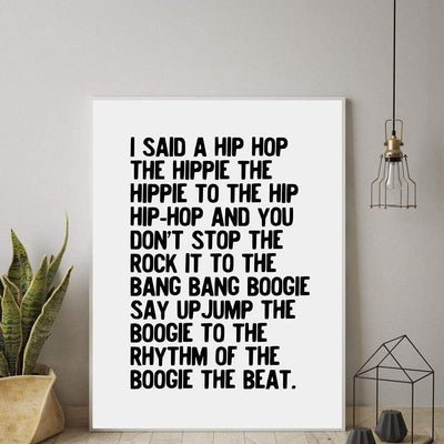wickedafstore Hippie To The Hip-Hop Wall Poster