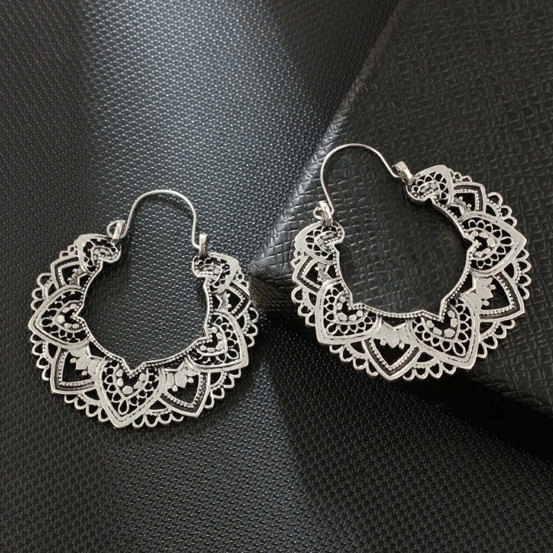 wickedafstore Hollow Out Hoop Boho Earrings