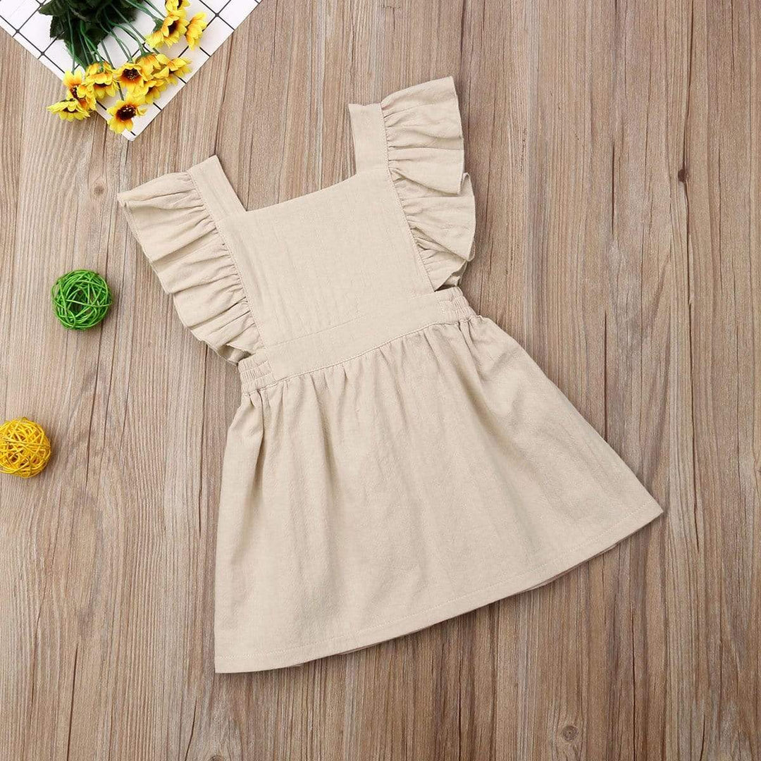 Honor Beige Baby Girl and Toddler Dress Honor Beige Baby Girl and Toddler Dress