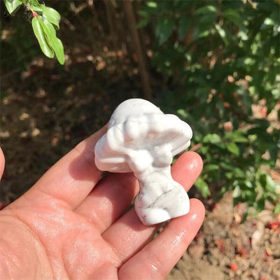 wickedafstore Howlite Crystal Mushroom Ladies