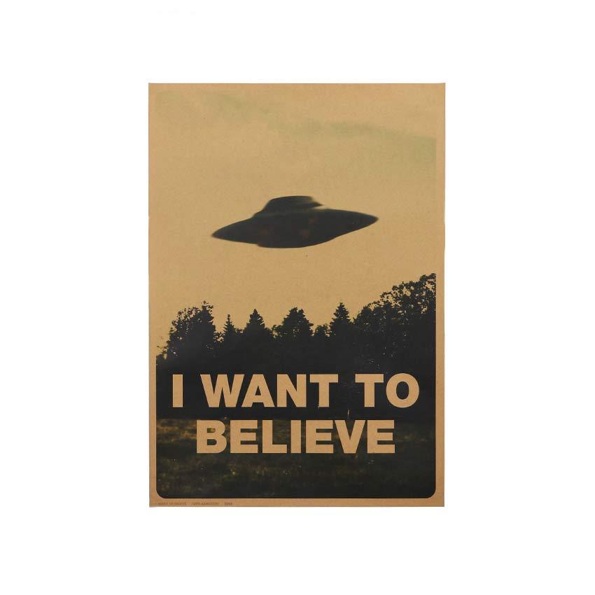 natal Design IWANTTOBELIEVE POSTER ポスター I Want to Believe UFO Poster - 24