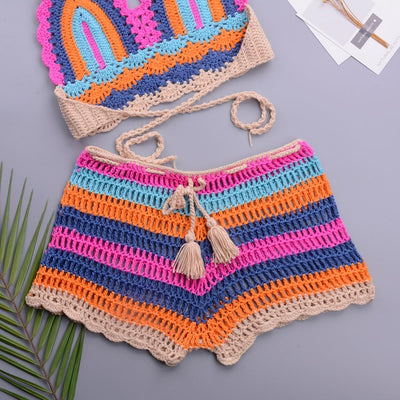 wickedafstore Islanders Crochet Knit Set