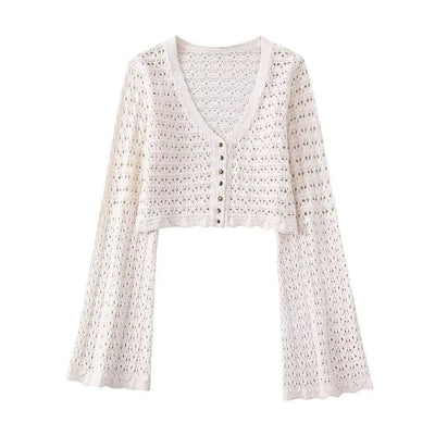 wickedafstore Ivory / S Oakleigh Knitted Cardigan