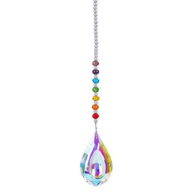 wickedafstore J Natural Crystal Dream Catcher Wall Hanging