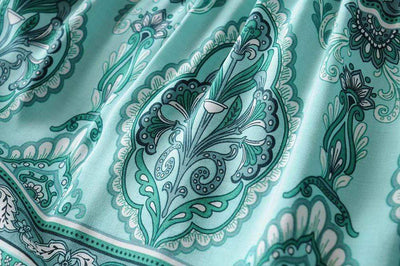 wickedafstore Jasmine Green Floral Maxi Dress