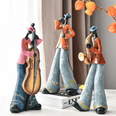 wickedafstore Jazz Band Figurines